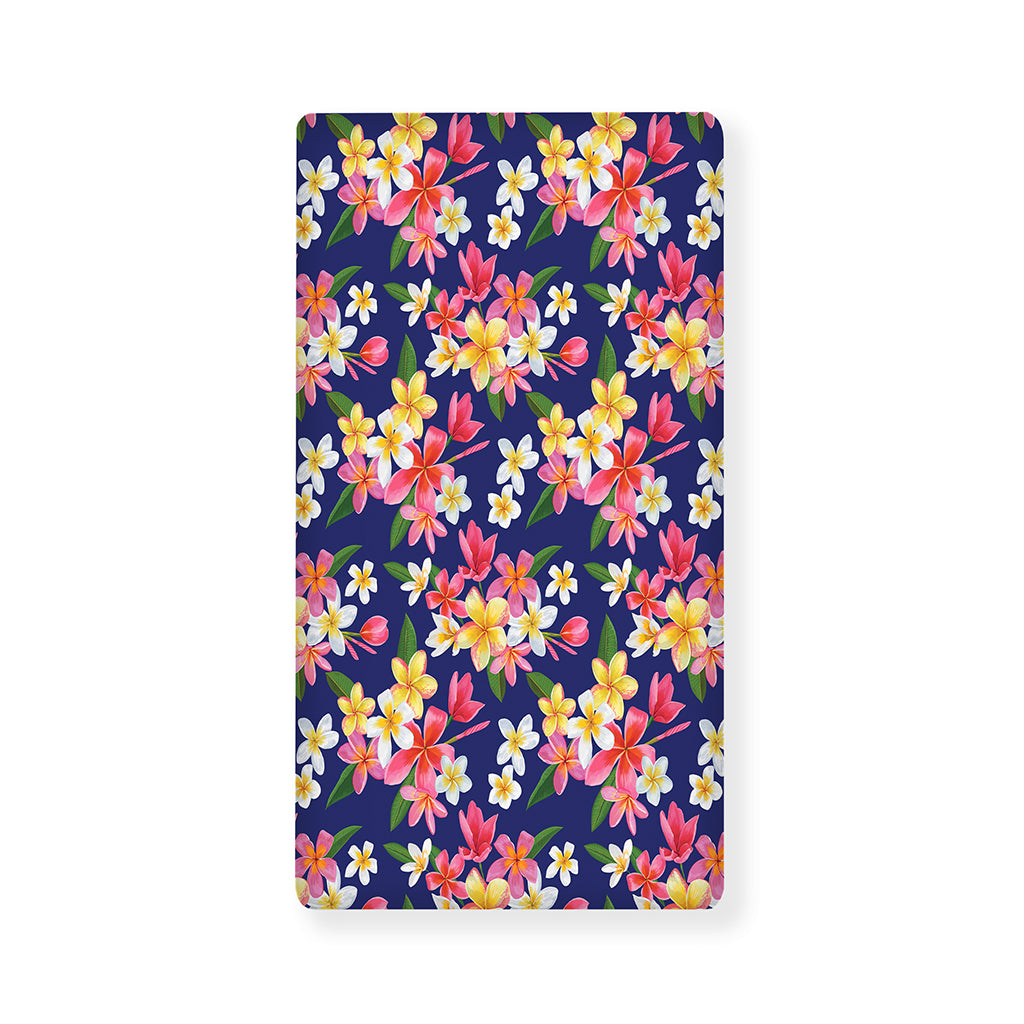 Tropical Frangipani Plumeria Print Baby Crib Sheet