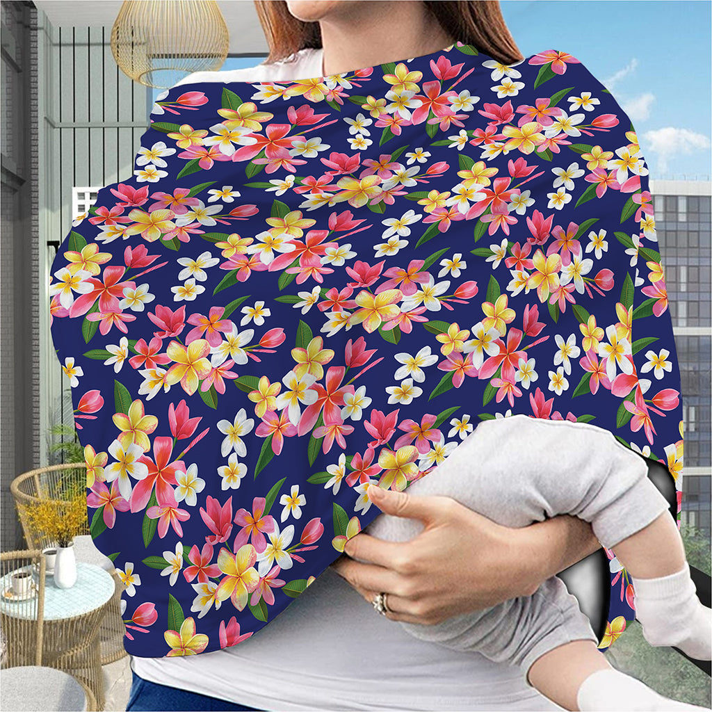 Tropical Frangipani Plumeria Print Baby Seat Cover