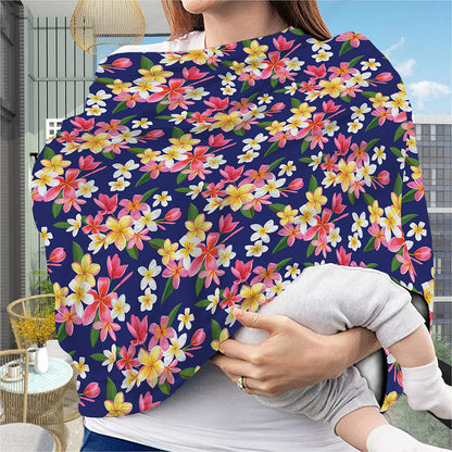 Tropical Frangipani Plumeria Print Baby Seat Cover