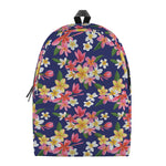 Tropical Frangipani Plumeria Print Backpack