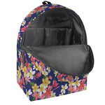 Tropical Frangipani Plumeria Print Backpack