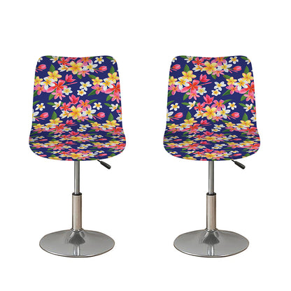 Tropical Frangipani Plumeria Print Bar Stool Covers