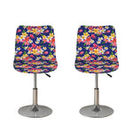 Tropical Frangipani Plumeria Print Bar Stool Covers