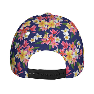 Tropical Frangipani Plumeria Print Baseball Cap