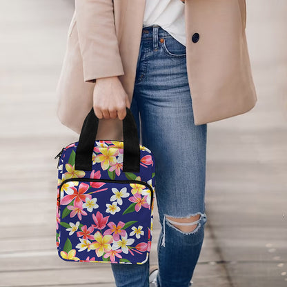Tropical Frangipani Plumeria Print Bible Tote Bag