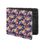 Tropical Frangipani Plumeria Print Bifold Wallet