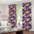 Tropical Frangipani Plumeria Print Dimout Grommet Curtains