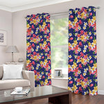 Tropical Frangipani Plumeria Print Blackout Grommet Curtains