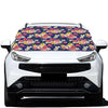 Tropical Frangipani Plumeria Print Car Windshield Snow Cover