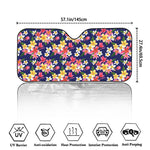 Tropical Frangipani Plumeria Print Car Windshield Sun Shade