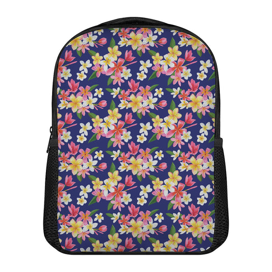 Tropical Frangipani Plumeria Print Casual Backpack