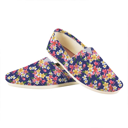 Tropical Frangipani Plumeria Print Casual Shoes
