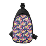 Tropical Frangipani Plumeria Print Chest Bag