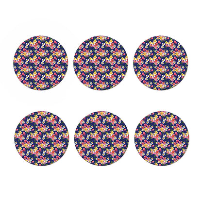 Tropical Frangipani Plumeria Print Coaster Set