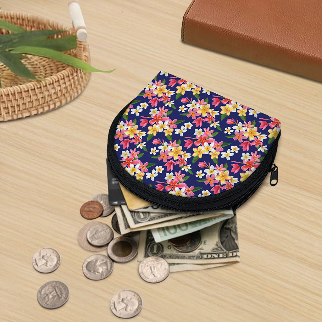Tropical Frangipani Plumeria Print Coin Purse