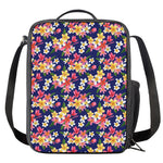 Tropical Frangipani Plumeria Print Crossbody Lunch Bag