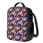 Tropical Frangipani Plumeria Print Crossbody Lunch Bag