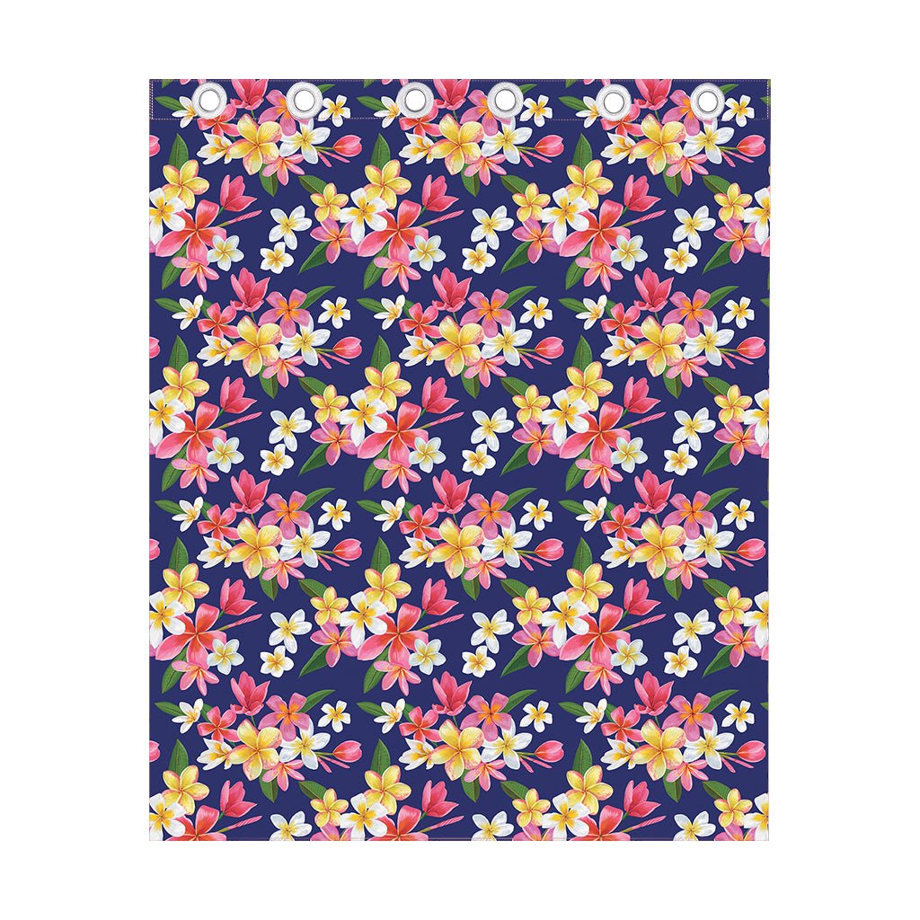 Tropical Frangipani Plumeria Print Curtain