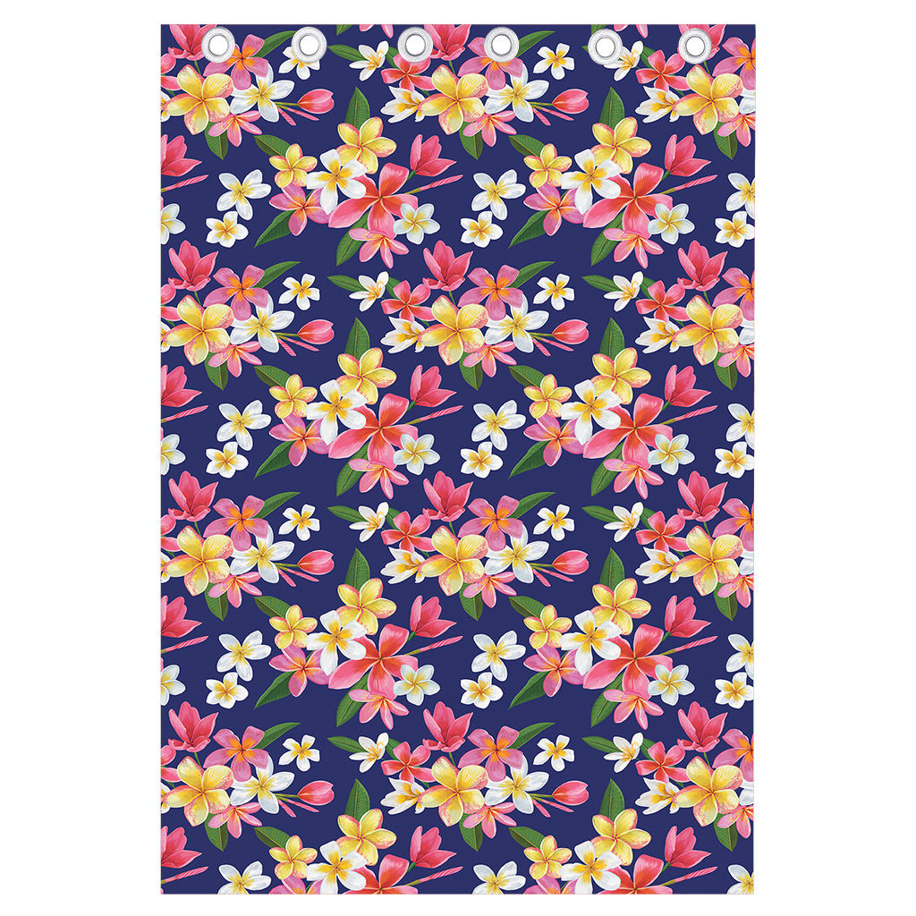 Tropical Frangipani Plumeria Print Curtain