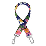 Tropical Frangipani Plumeria Print Dog Seat Belt