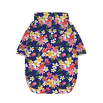 Tropical Frangipani Plumeria Print Dog Zip Up Hoodie