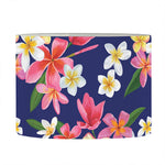 Tropical Frangipani Plumeria Print Drum Lamp Shade