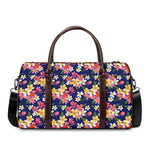 Tropical Frangipani Plumeria Print Duffle Bag