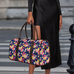 Tropical Frangipani Plumeria Print Duffle Bag