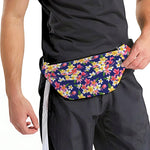 Tropical Frangipani Plumeria Print Fanny Pack
