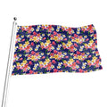 Tropical Frangipani Plumeria Print Flag
