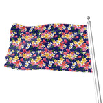 Tropical Frangipani Plumeria Print Flag
