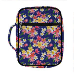 Tropical Frangipani Plumeria Print Front Pocket Bible Bag
