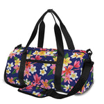 Tropical Frangipani Plumeria Print Gym Bag