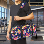Tropical Frangipani Plumeria Print Gym Bag