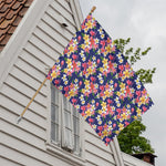 Tropical Frangipani Plumeria Print House Flag