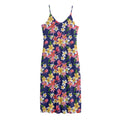 Tropical Frangipani Plumeria Print Jersey Midi Cami Dress