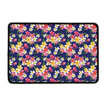 Tropical Frangipani Plumeria Print Kitchen Mat