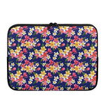 Tropical Frangipani Plumeria Print Laptop Sleeve