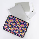 Tropical Frangipani Plumeria Print Laptop Sleeve