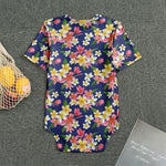 Tropical Frangipani Plumeria Print Men's Bodysuit
