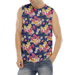 Tropical Frangipani Plumeria Print Men's Fitness Tank Top
