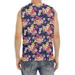 Tropical Frangipani Plumeria Print Men's Fitness Tank Top