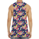 Tropical Frangipani Plumeria Print Men's Muscle Tank Top