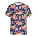 Tropical Frangipani Plumeria Print Men's Athletic T-Shirt