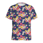 Tropical Frangipani Plumeria Print Men's Sports T-Shirt