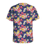 Tropical Frangipani Plumeria Print Men's Sports T-Shirt