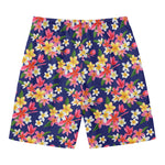 Tropical Frangipani Plumeria Print Men's Swim Trunks