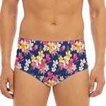 Tropical Frangipani Plumeria Print Men's Triangle Swim Briefs