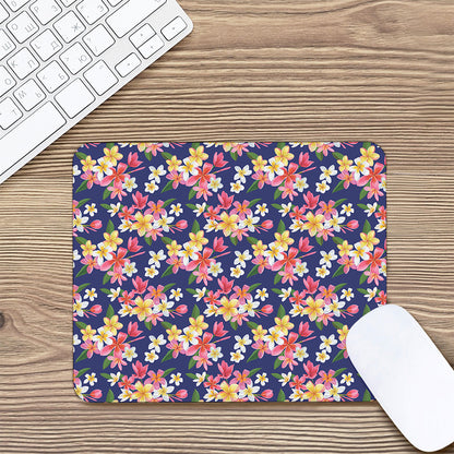 Tropical Frangipani Plumeria Print Mouse Pad