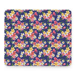 Tropical Frangipani Plumeria Print Mouse Pad